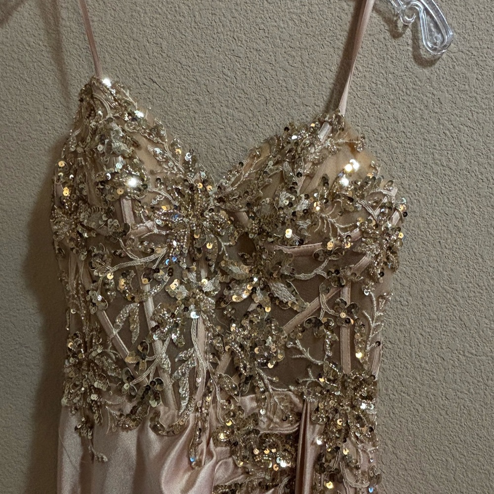 Elegant Sequin Embellished Evening Gown